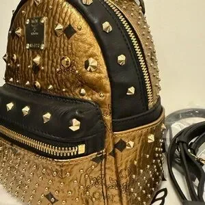 MCM | Bags | Mcm Gold And Black Luxury Backpack | Poshmark display picture 2